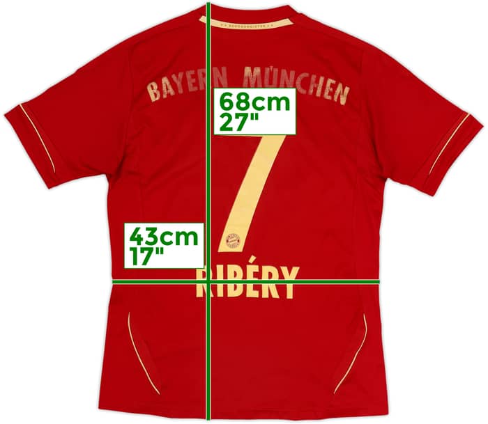 2011-13 Bayern Munich Home Shirt Ribery #7 - 5/10 - (L.Boys)