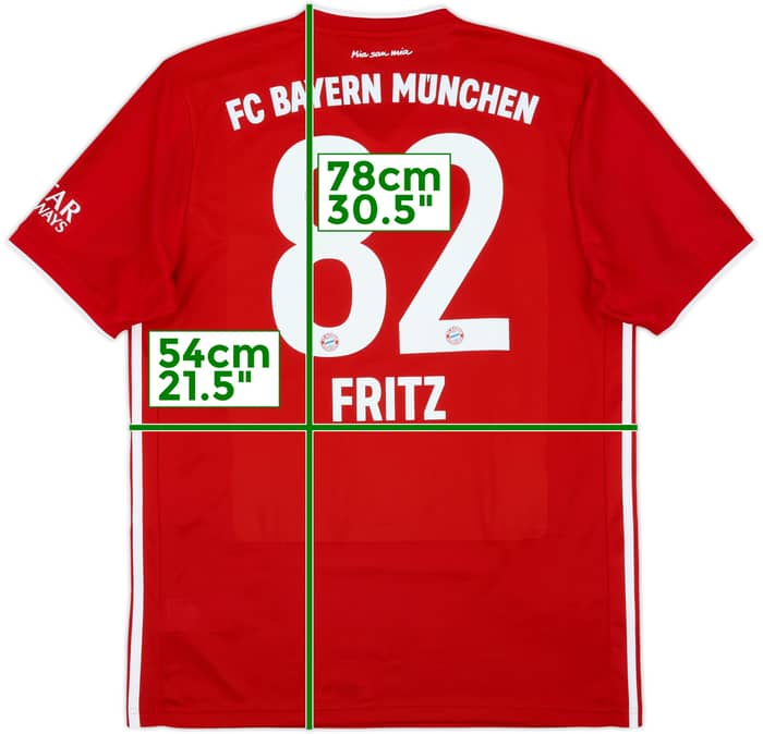 2020-21 Bayern Munich Home Shirt Fritz #82 - 8/10 - (L)
