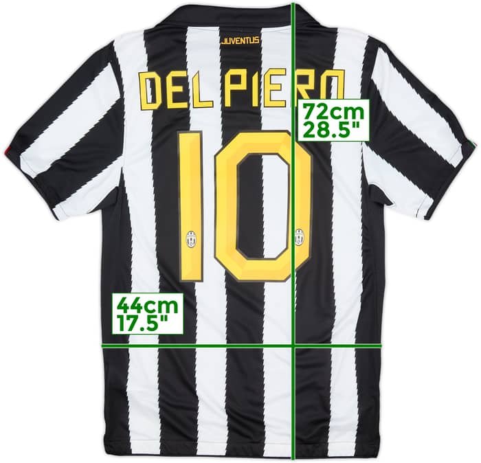 2010-11 Juventus Home Shirt Del Piero #10 - 8/10 - (S)