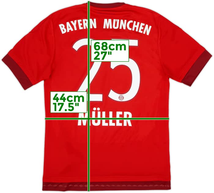 2015-16 Bayern Munich Home Shirt Muller #25 - 10/10 - (S)