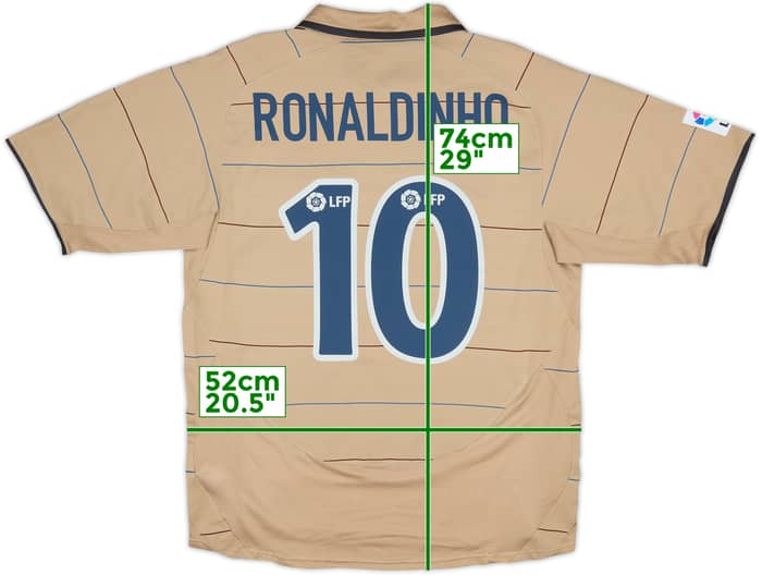 2003-05 Barcelona Away Shirt Ronaldinho #10 - 9/10 - (M)