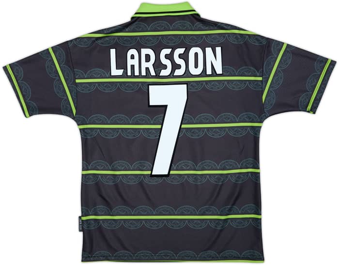 1998-99 Celtic Away Shirt Larsson #7 - 8/10 - (Y)