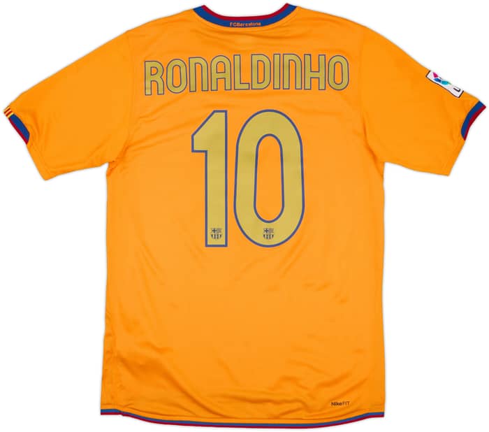 2006-08 Barcelona Away Shirt Ronaldinho #10 - 9/10 - (M)