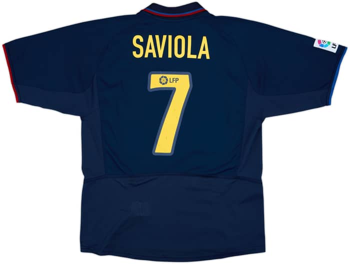2002-03 Barcelona Away Shirt Saviola #7 - 7/10 - (M)