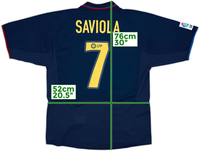2002-03 Barcelona Away Shirt Saviola #7 - 7/10 - (M)