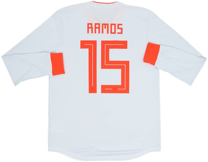 2018-19 Spain Player Issue Away L/S Shirt Ramos #15 (L)