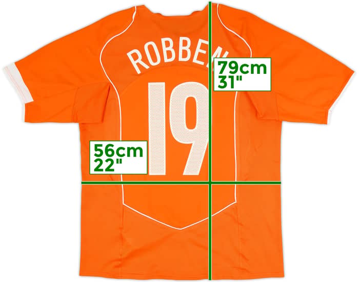 2004-06 Netherlands Home Shirt Robben #19 - 4/10 - (L)