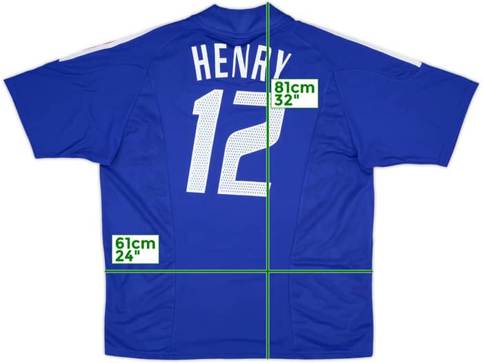 2002-04 France Home Shirt Henry #12 (XL)