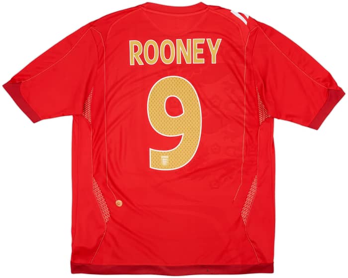 2006-08 England Away Shirt Rooney #9 - 6/10 - (L)