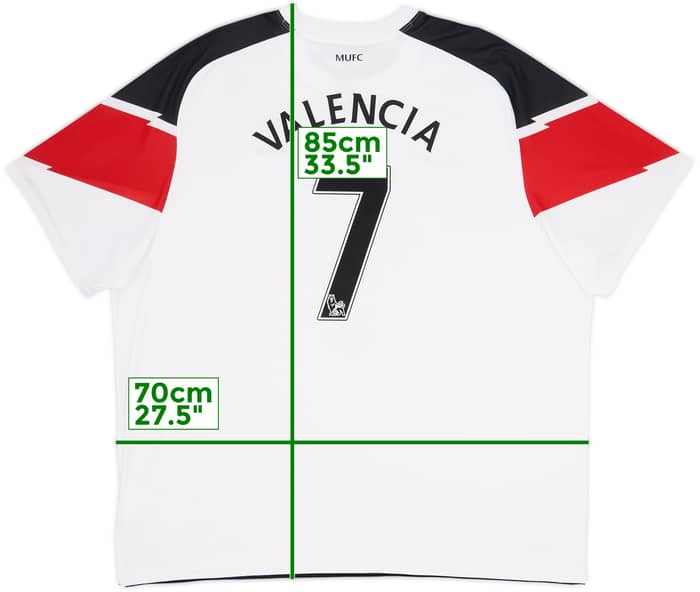 2010-12 Manchester United Away Shirt Valencia #7 - 8/10 - (3XL)