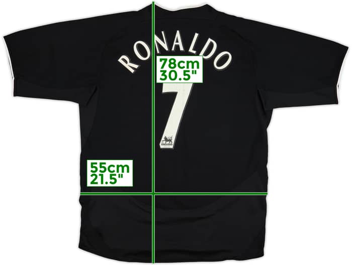 2003-05 Manchester Unido Camiseta Visitante Ronaldo #7 - 6/10 - (L)