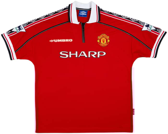 1998-00 Manchester United Home Shirt Sheringham #10 - 8/10 - (XL)