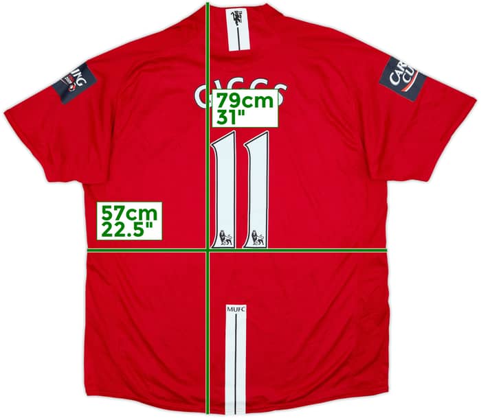 2007-09 Manchester United Home Shirt Giggs #11 - 10/10 - (XL)