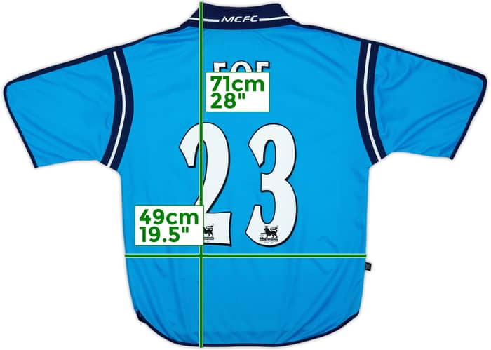 2002-03 Manchester City Home Shirt Foe #23 - 8/10 - (S)