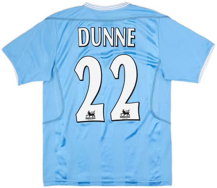 2003-04 Manchester City Home Shirt Dunne #22 - 8/10 - (S)