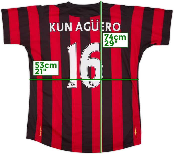 2011-12 Manchester City Camiseta de visitante Kun Aguero #16 (L)