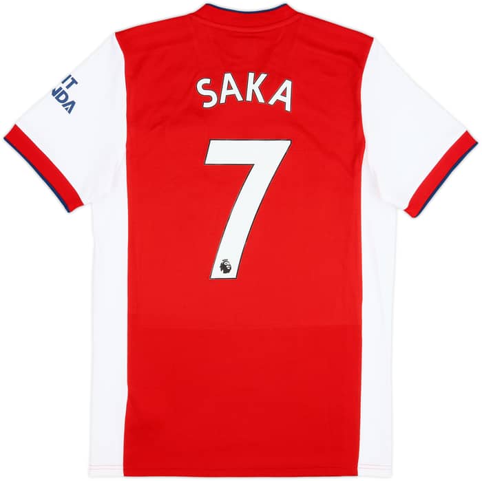 2021-22 Arsenal Home Shirt Saka #7 - 9/10 - (M)