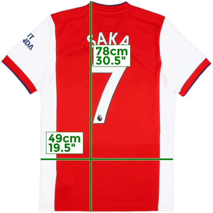 2021-22 Arsenal Home Shirt Saka #7 - 9/10 - (M)