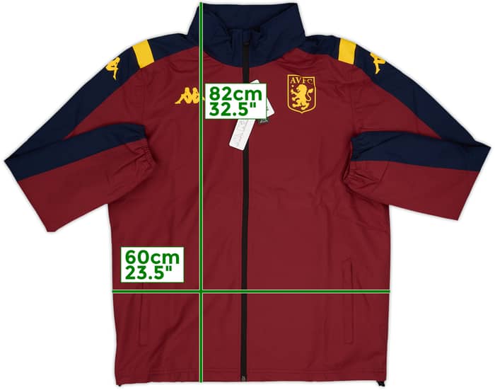 2019-20 Aston Villa Kappa Hooded Rain Jacket (L)