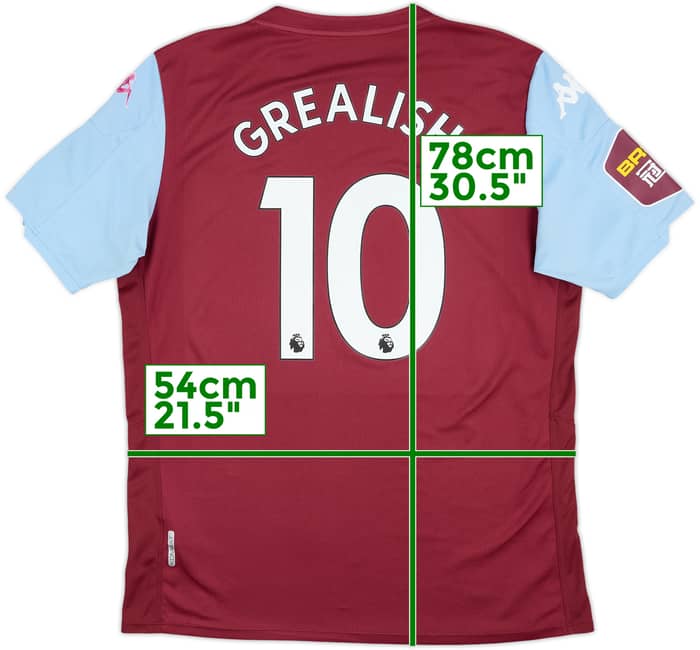 2019-20 Aston Villa Home Shirt Grealish #10 - 6/10 - (XL)