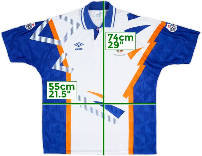 1991-92 Luton Town Home Shirt #6 - 8/10 - (L)