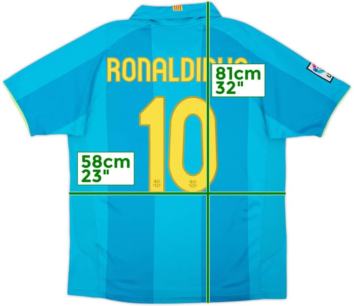 2007-09 Barcelona Away Shirt Ronaldinho #10 - 5/10 - (L)