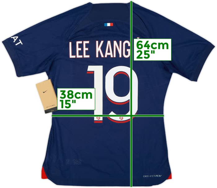 2023-24 Paris Saint-Germain Authentic Home Shirt Lee Kang In #19 (Women's S)
