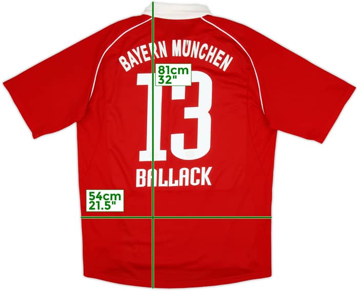 2005-06 Bayern Munich Home Shirt Ballack #13 - 5/10 - (L)