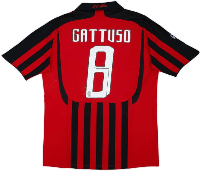 2007-08 AC Milan Home Shirt Gattuso #8 - 5/10 - (L)