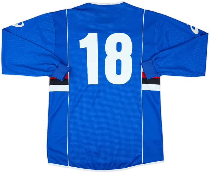 2002-03 Sampdoria Home L/S Shirt #18 - 5/10 - (XL)