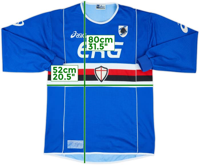 2002-03 Sampdoria Home L/S Shirt #18 - 5/10 - (XL)