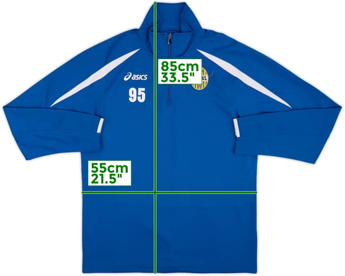 2006-07 Hellas Verona Asics 1/4 Zip Training Top - 8/10 - (XL)