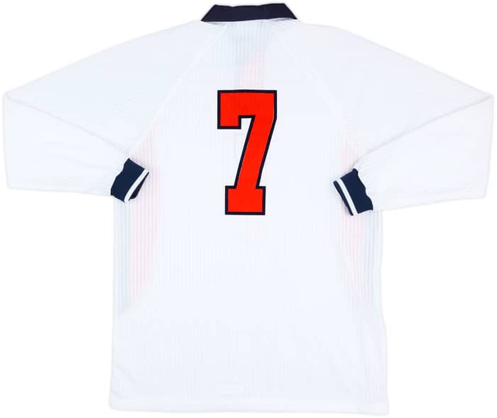 1997-99 England Match Issue Home L/S Shirt #7