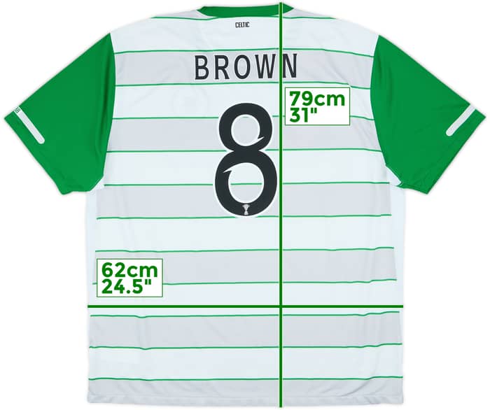 2011-12 Celtic Away Shirt Brown #8 - 8/10 - (XXL)