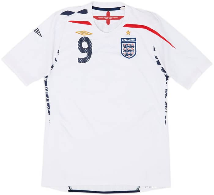 2007-09 England Home Shirt Rooney #9 - 7/10 - (XL.Boys)