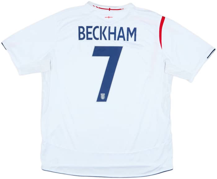 2005-07 England Home Shirt Beckham #7 - 6/10 - (XXL)