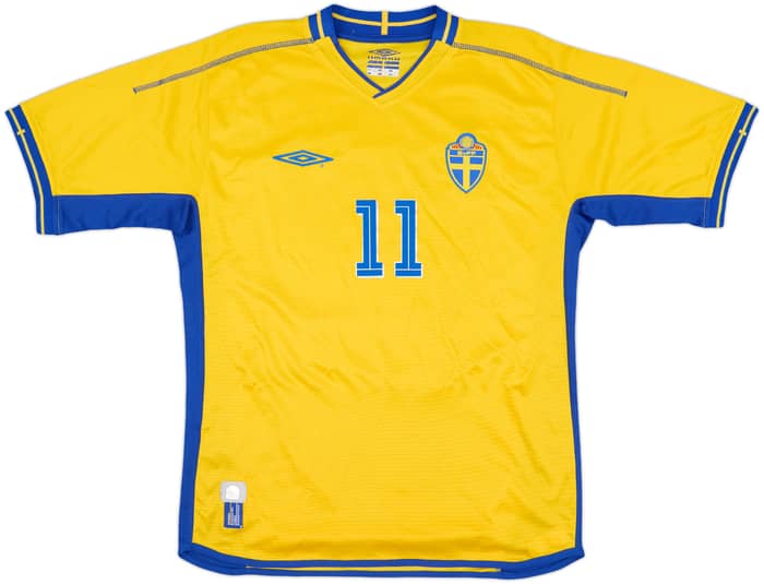 2003-04 Sweden Home Shirt Larsson #11 - 8/10 - (M)