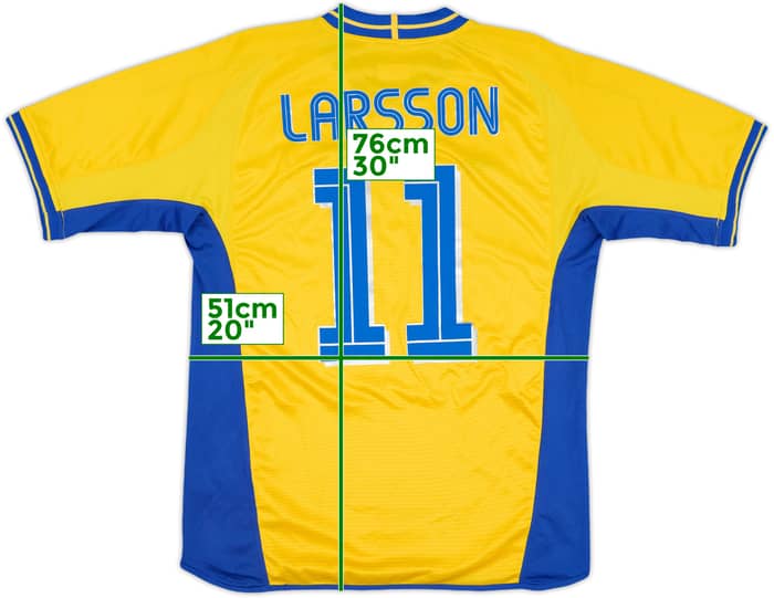 2003-04 Sweden Home Shirt Larsson #11 - 8/10 - (M)