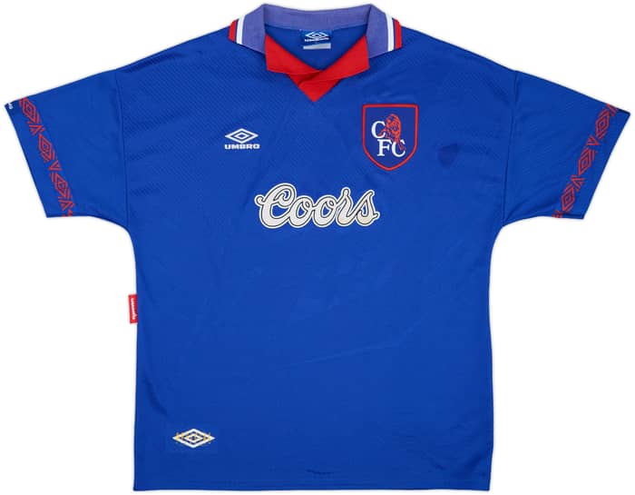 1994-95 Chelsea Home Shirt Hoddle #20 - 8/10 - (XL)