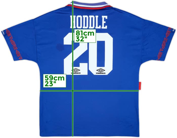 1994-95 Chelsea Home Shirt Hoddle #20 - 8/10 - (XL)