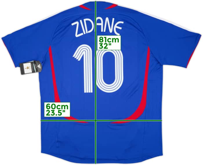 2006-07 France Home Shirt Zidane #10 (XL)