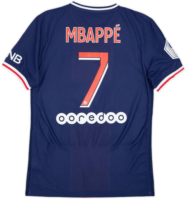 2020-21 Paris Saint-Germain Authentic Home Shirt Mbappe #7 - 8/10 - (S)