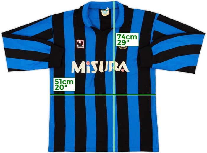 1990-91 Inter Milan Home L/S Shirt #11 - 5/10 - (L)