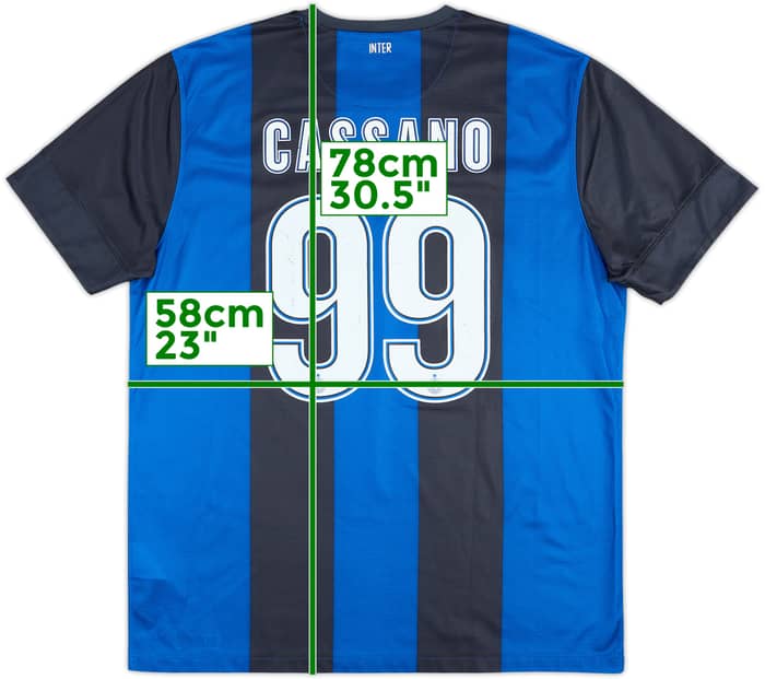 Camiseta de local del Inter Milan 2012-13 Cassano #99 - 5/10 - (XL)