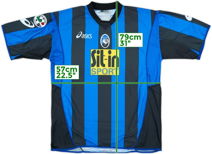 2005-06 Atalanta Match Issue Signed Home Shirt Zampagna #29