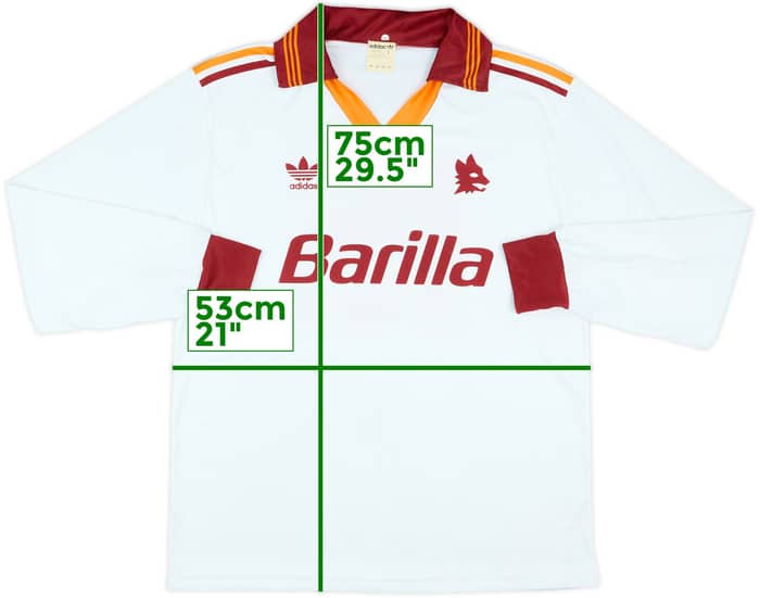 1992-93 Roma Match Issue Away L/S Shirt #15