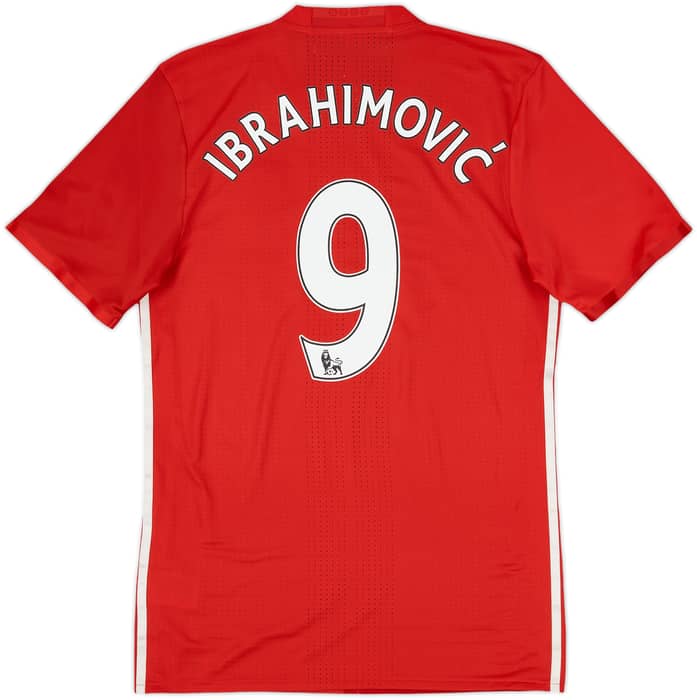 2016-17 Manchester United Authentic Home Shirt Ibrahimovic #9 - 7/10 - (M)
