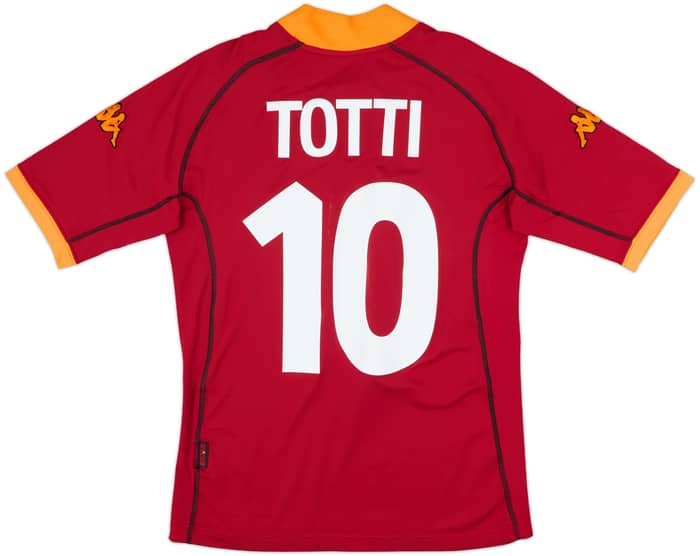 2001-02 Roma Home Shirt Totti #10 - 8/10 - (S)