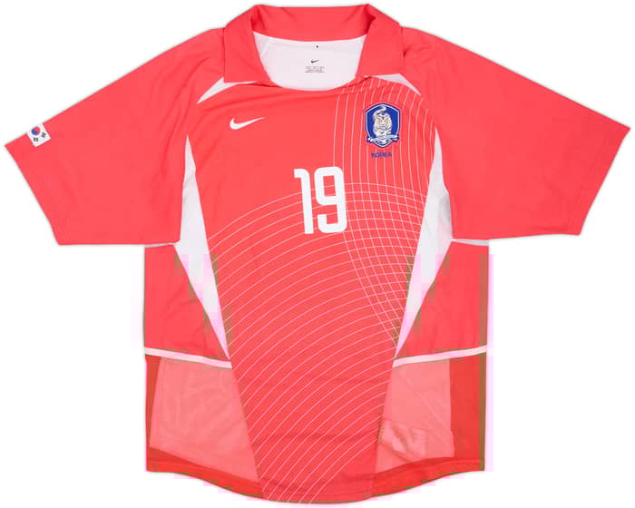 2002-03 South Korea Player Issue Home Shirt J.H.Ahn #19 - 8/10 - (M)