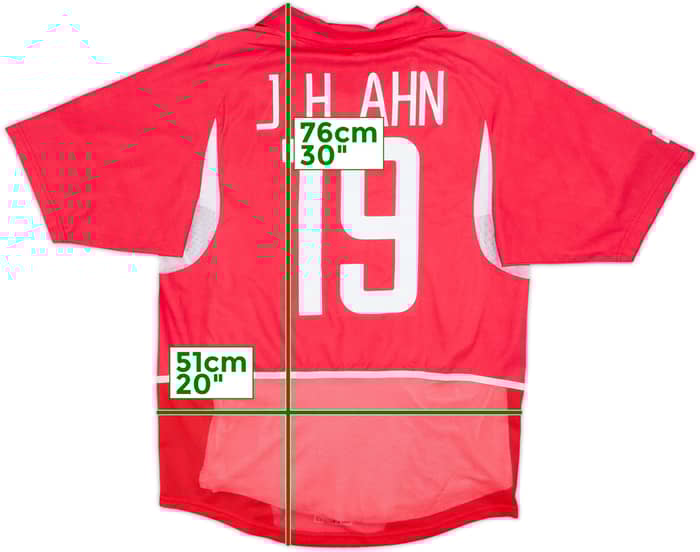 2002-03 South Korea Player Issue Home Shirt J.H.Ahn #19 - 8/10 - (M)